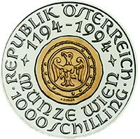 1000 Schilling - 800 Jahre Münze Wien (1994)