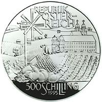 500 Schilling - Hügellandschaft (1995)
