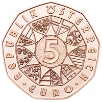 5 Euro - Kupfermünze Wiener Walzer - Normalprägung (2013)