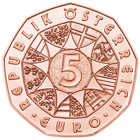 5 Euro - Neujahrsmünze 2016 in Kupfer (2015)