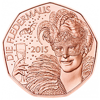 5 Euro - Neujahrsmünze 2015 in Kupfer (2014)
