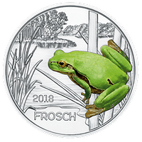 3 Euro - Buntmetallmünze frosch (2018)