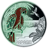 3 Euro - Buntmetallmünze Papagei (2018)