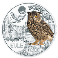 3 Euro - Buntmetallmünze Eule (2018)