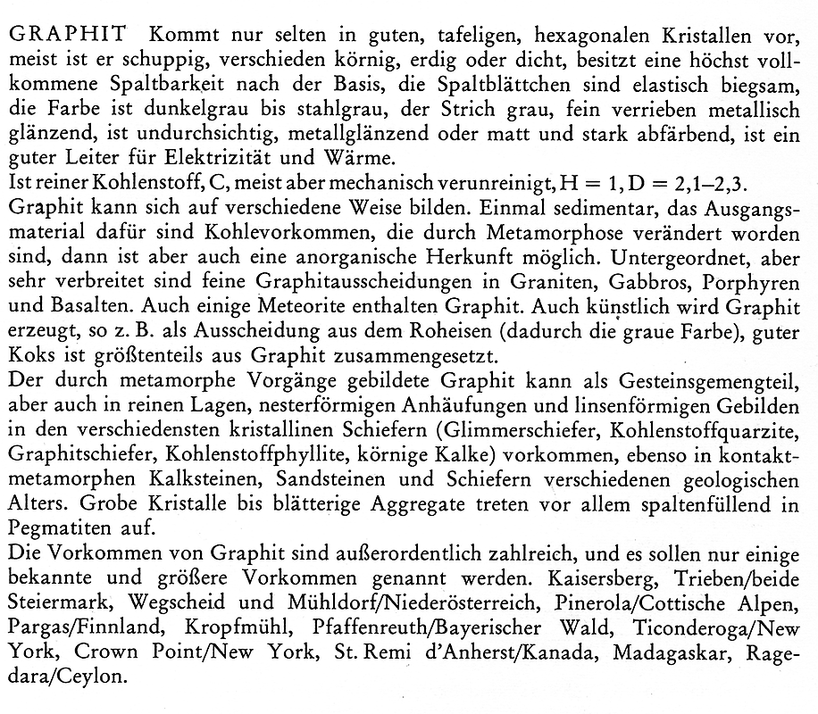 Aus: J. Ladurner/F. Purtschaller,  Das Große Mineralienbuch, Innsbruck, 1970