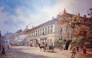 Casino Zögernitz, Aquarell um 1880 Casino Zögernitz, Aquarell um 1880