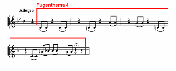 Notenbild: Quartett Nr. 16, op. 133, Ouverture, Takte 27-31