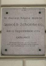 Erinnerungstafel an Schönbergs Geburtshaus