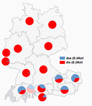 'Die' E-Mail ist in Deutschland weit verbreiteter Standard, in Österreich und der Schweiz schickt man sich mehrheitlich 'das' Mail.