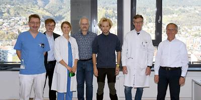 BU: Die StudienautorInnen Andreas Pircher, Stefan Salcher, Lena Horvath, Sieghart Sopper, Gregor Sturm, Dominik Wolf und Zlatko Trajanoski (v.l.).