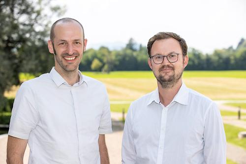 Univ.-Prof. Dr. Christoph von Hagke Leiter AG Geologie und Mag. Dr. Thomas Rinder Projektmitarbeiter, AG Geologie.