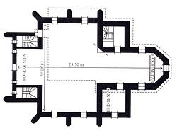 Grundriss der Pfarrkirche Glaubendorf