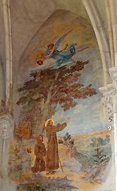 Wandbild: hl. Antonius vor seinem Tode