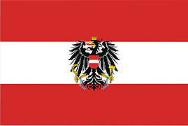 Korrekte Bundesdienstflaggge mit schwarzem Adler und im Format 2:3