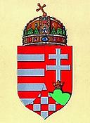Das kleinere vereinigte Wappen der Länder der ungarischen heiligen Krone 1916