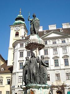 Der Austriabrunnen auf der Freyung