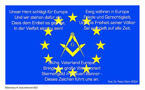 Europahymne mit Freimaurersymbol