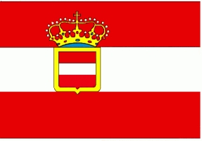 Die altösterreichische Seeflagge (mit Klick vergrößern!)