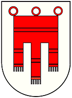 Das Wappen Vorarlbergs auf weißem Grund