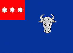 Rekonstruierte Flagge der Moldau (um 1858)