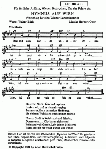 Wien Landeshymne Symbole Kunst Und Kultur Im Austria Forum