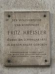 Fritz Kreisler - Gedenktafel