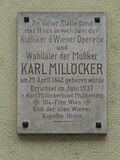 Karl Millöcker – Gedenktafel