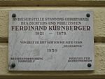 Ferdinand Kürnberger – Gedenktafel