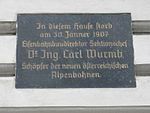 Carl Wurmb – Gedenktafel