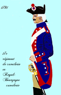 16e Régiment de cavalerie von 1791 bis 1792, dann 16e régiment de cavalerie