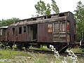 Wrack des Postwagens F 84231 im Eisenbahnmuseum Strasshof