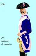 24e régiment de cavalerie  1791 bis 1792, danach 23e régiment de cavalerie