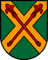 GemeindePolling im InnkreisIn Grün ein goldenes, anstoßendes Andreaskreuz, belegt mit zwei roten, schräggekreuzten Glevenstäben.