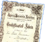 Geschäftsanteil-Schein des Spar- und Bauverein Konstanz