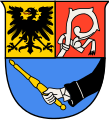 Adler und Bischofsstab im Wappen von Bischofshofen