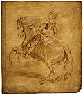 Anthonis van Dyck: Ein Mann reitet auf einem Pferd.