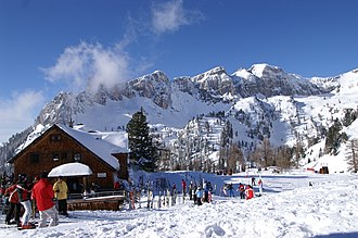 Die Dalfazer Wände von der Erfurter Hütte aus gesehen