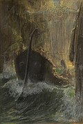 Zwischen Skylla und Charybdis, um 1910