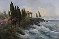 Mediterrane Landschaft mit antikem Tempel