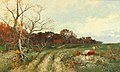 Sommerlandschaft mit weidenden Kühen