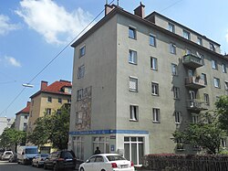 Die Wohnhausanlage an der Aichholzgasse