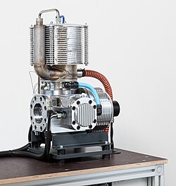 Stirlingmotor vom Alphagamma-Typ (2021)