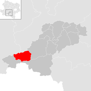 Lage der Gemeinde Annaberg (Niederösterreich) im Bezirk Lilienfeld (anklickbare Karte)