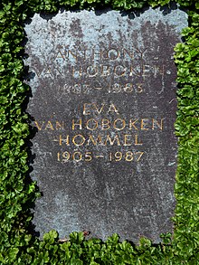 Anthony van Hoboken (1887–1983) Musikwissenschaftler, Musiksammler. Grab auf dem Friedhof Witikon, Zürich