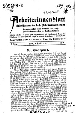 Titelblatt der ersten Ausgabe