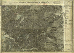 Ortsgebiet von Pernitz und das Piestingtal mit der Straße über den Hals
