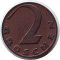 2-Groschen-Münze von 1936