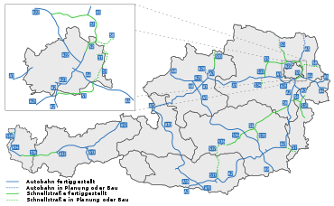 Liste der Autobahnen und Schnellstraßen in Österreich | AustriaWiki im