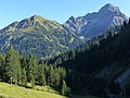 Bärenkopf und Großer Widderstein von etwas oberhalb von Baad