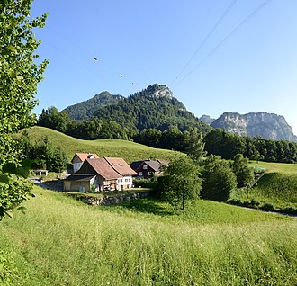 Blick vom Bürgle auf den Karren